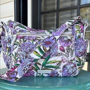 Vera Bradley On The Go Crossbody in Lavender Meadow